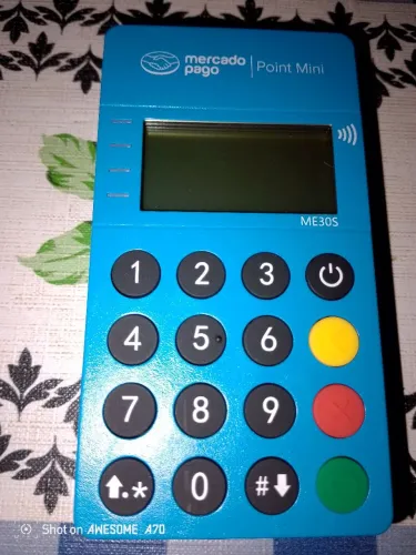 Máquina de cartão débito/ crédito. Mercado pago via bluetooth com NFC.