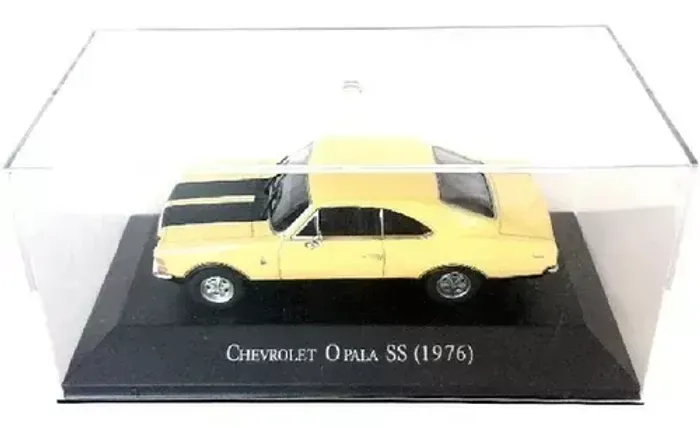Chevrolet Opala SS Amarelo 1976 Escala 1/43 Caixa Acrílico