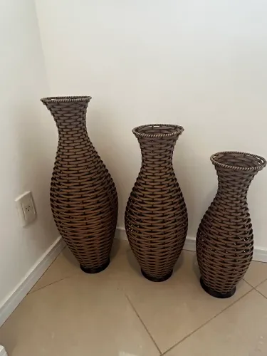 Conjunto 3 vasos decorativos (leia a descrição)
