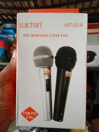 Microfone Com Fio Duplo Profissional Para Igreja e Eventos  - Novo