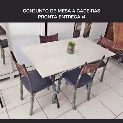 Promoção Mesa 4 Cadeiras Novas Com Entrega Grátis
