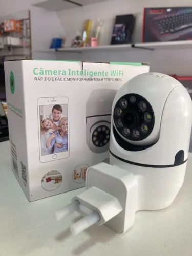 Câmera De Segurança Plug Wi-fi Full Casa Hd Visão Noturna