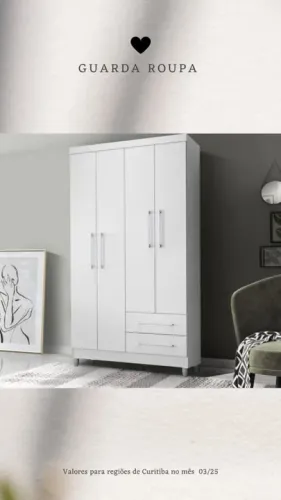Promoção Guarda Roupa Branco - 07/03/25