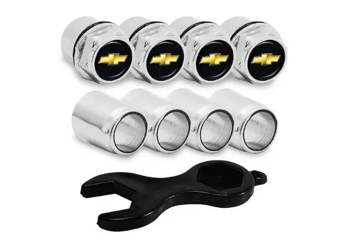 Kit Capa de Válvula Pino de Ar Pneu Anti-Furto Chevrolet, Fiat e Volkswagen