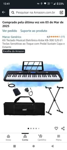 TECLADO MAIS ACESSÓRIOS