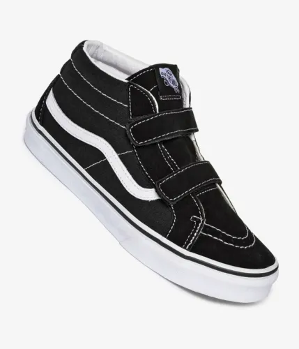 Tênis Vans Sk8 Mid Reissue Black True White Unissex.