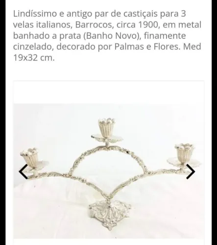 Lindos Castiçais antigos