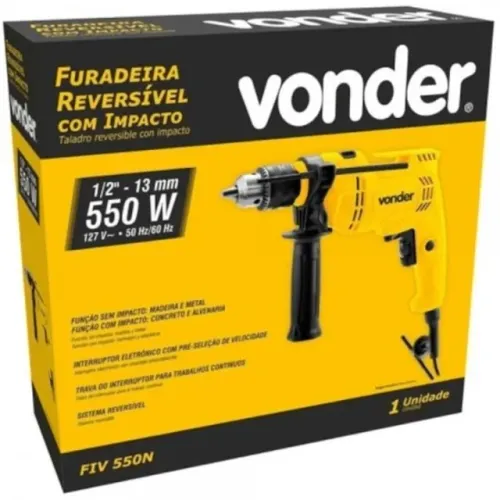 Furadeira de Impacto Vonder 550W 220V 13mm
