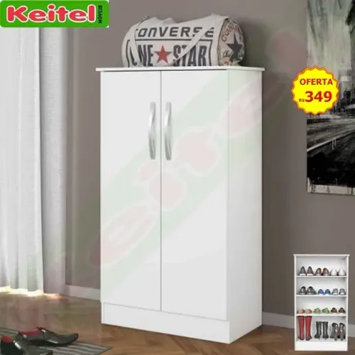 Sapateira Baixa Alaska 2 portas Branca