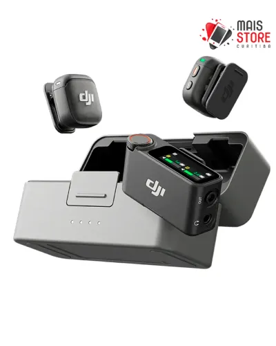 Microfone DJI Mic 3 (2 TX + 1 RX + 1 Case de carregamento)- Novos-Lacrados