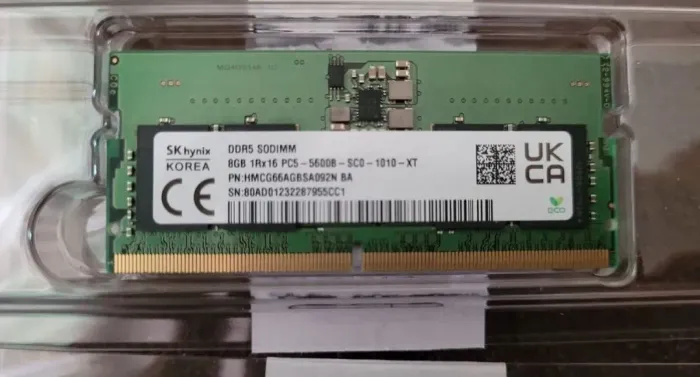 Memória RAM DDR5 8GB 5600Mhz SK hynix