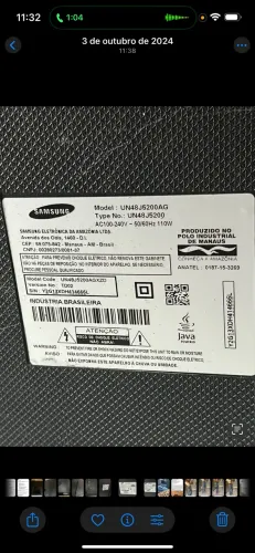 2 Tvs sendo Tv Samsung 48? C defeito + tv semp 32? com defeito 