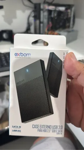 Case Externo USB 3.0 Exbom para HD 2.5'' SDD e SATA