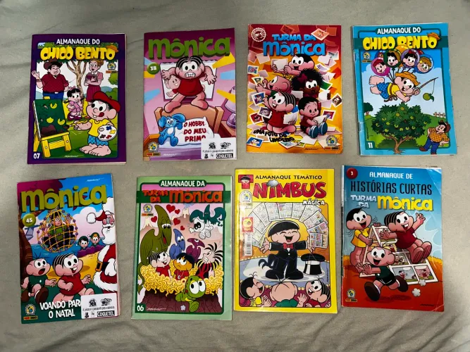 KIT 8 GIBIS TURMA DA MÔNICA SEM REPETIÇÃO