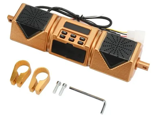 Amplificador de alto falante estéreo para motocicleta.