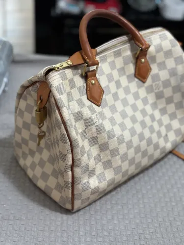 Bolsa Louis Vuitton Speedy 30 handbag  canvas and natural leather