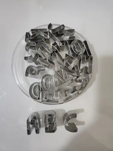 Pasta americana- cortador letras inox - kit 08