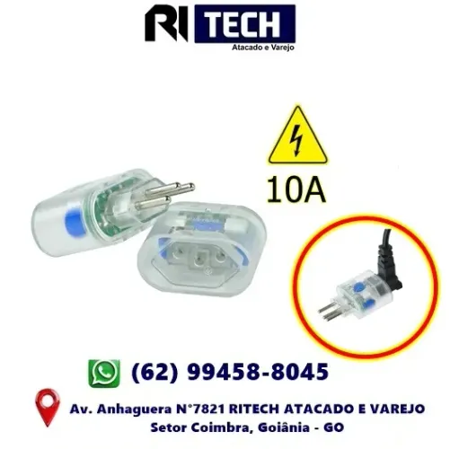 Adaptador de Tomada Proteção Contra Surto 10A Bivolt Contra Raios Eletrodomésticos