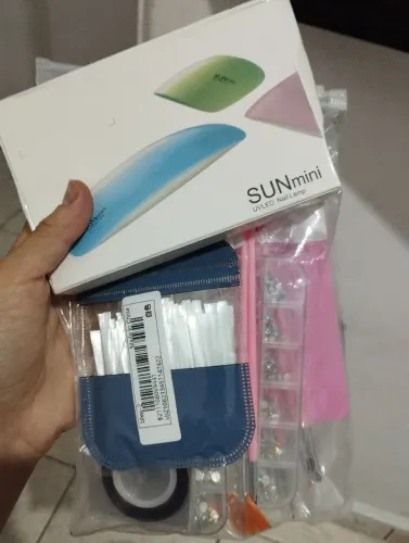 Kit de Unhas Completo - UV LED Nail Lamp, Acessórios e Strass +Brinde (1 cílios postiço)