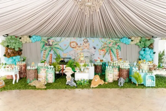 Painel de aniversário safari