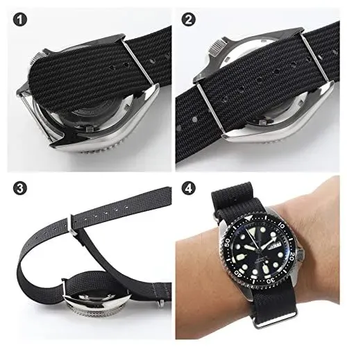 Pulseira relógio Nylon militar 20mm. 1 PEÇA DE COR CREME. NOVA!!!