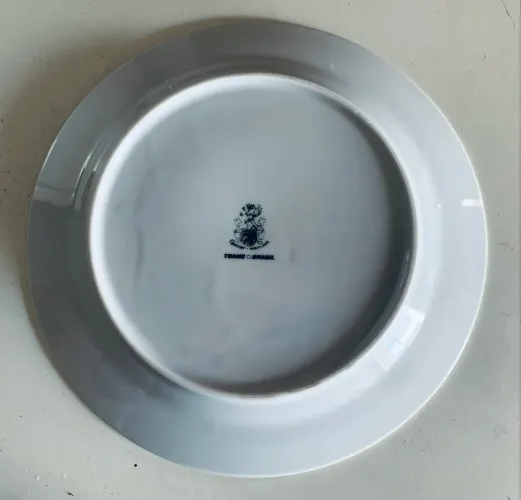Prato Sobremesa Porcelana Germer - Vintage Transbrasil Linhas Aéreas 90