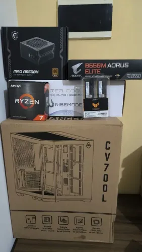 Kit Ryzen 7 5700X + B550 Aorus + 32GB RAM + WC 360 + Fonte MSI