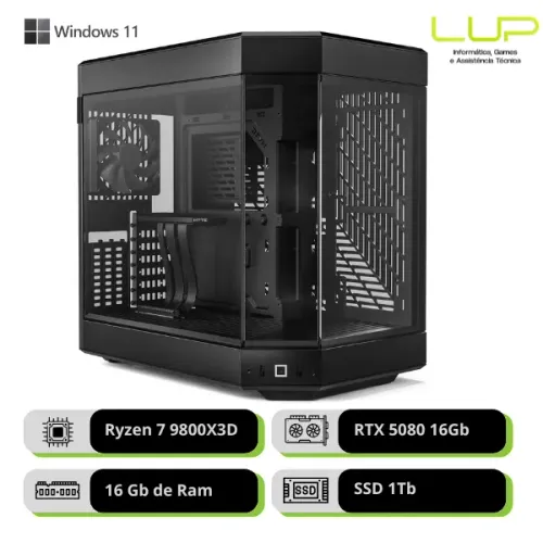(LOJA FÍSICA) Pc Gamer High-End Ryzen 7 9800X3D + Rtx 5080 16Gb Galax 