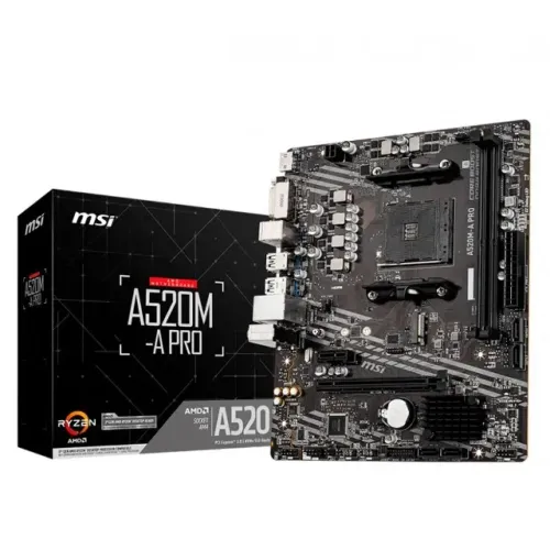 Placa Mae msi a520m-a pro am4 Nova