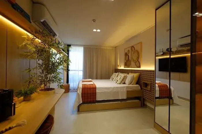 VENDE-SE STUDIO TÉRREO (C/ GARDEN) - FRENTE PISCINA - 41M² - ESTRUTURA DE RESORT - PORTO D