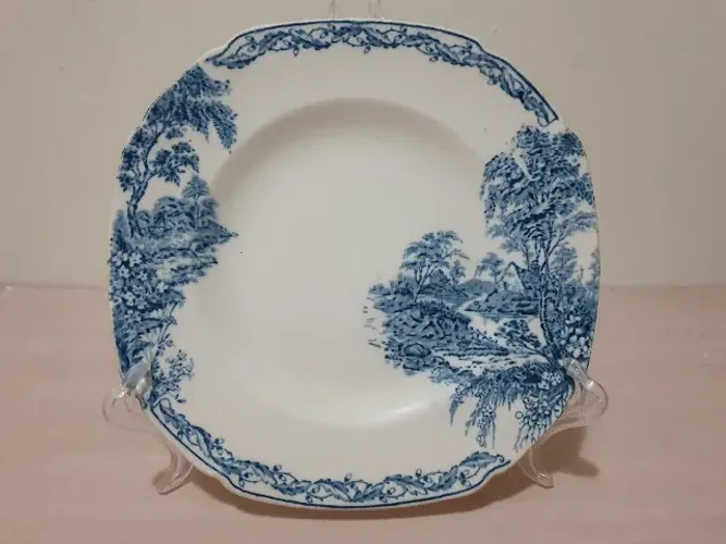 Antigo Prato Sobremesa Faiança Inglesa John Maddock & Sons Ltd - 18cm