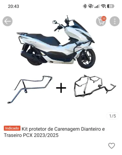 Protetor de carenagem da PCX 