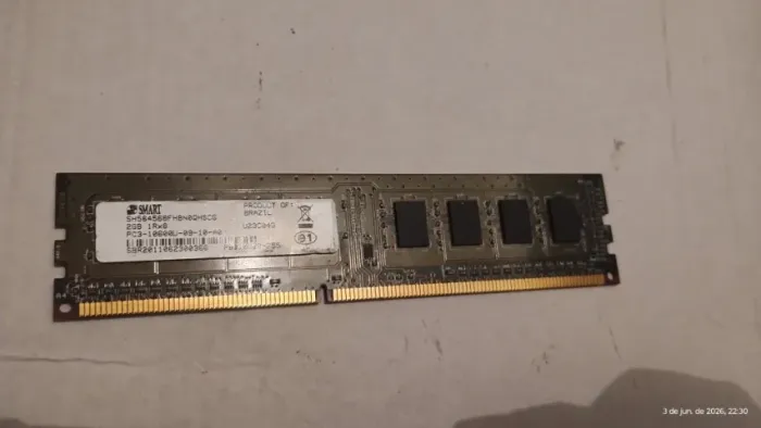 Memória RAM Smart 2GB DDR3 1333MHz Para PC (Desktop) Usada