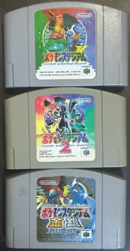 Trilogia Pokémon Stadium 1, 2 e Gold/Silver - Nintendo 64 Originais Japoneses
