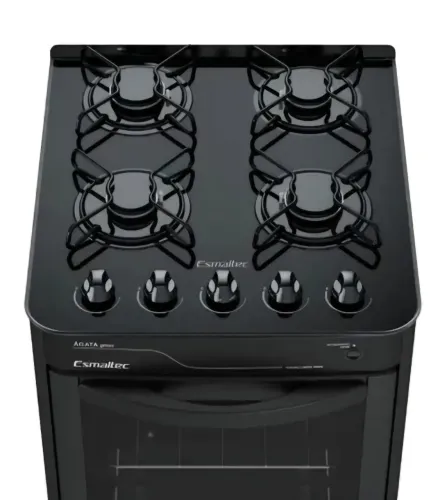 Fogão Ágata Mesa de Vidro Preto