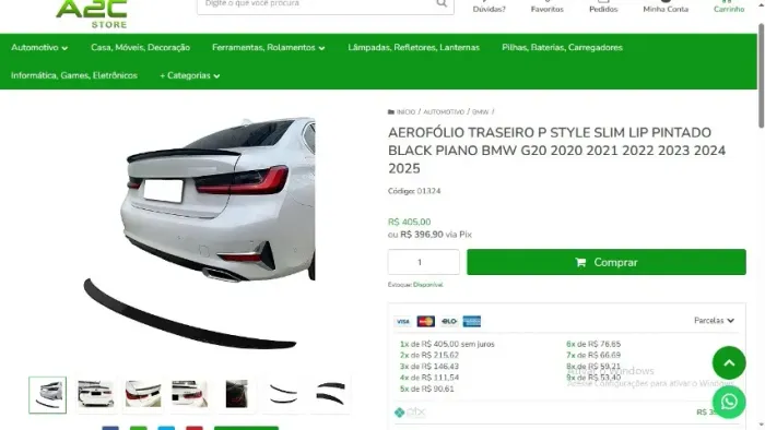 aerofolio para bmw g20