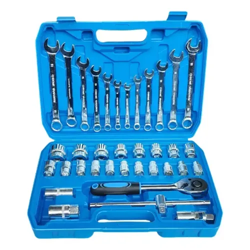 Kit de Ferramentas 37 Peças profissional jogo chave combinada soquetes e catraca grande