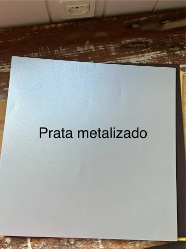 Papel Color Plus 30x30 - Prata metalizado