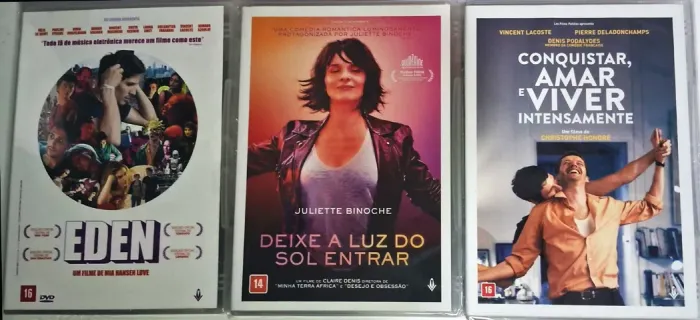 Lote DVD Eden + Conquistar, Amar e Viver Intensamente + Deixe a Luz do Sol Entrar (3 filme