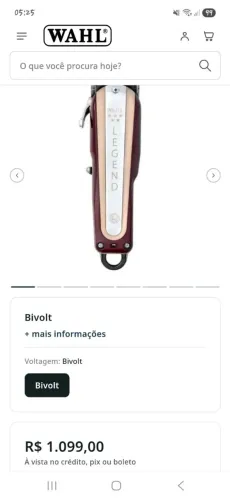 Maquina wahl legend sem fio