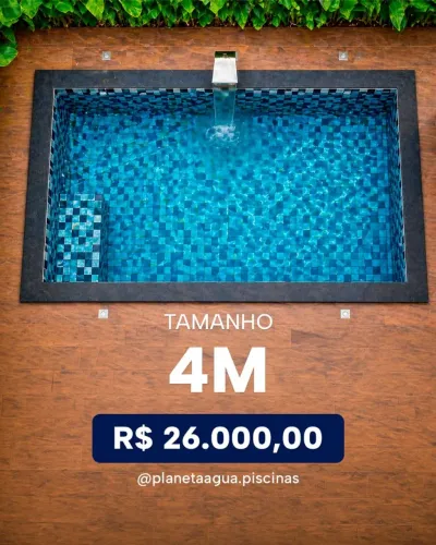 Piscina de vinil com construcao completa