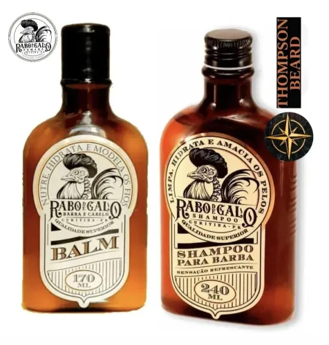 Shampoo e Balm Masculino para Cabelo e Barba