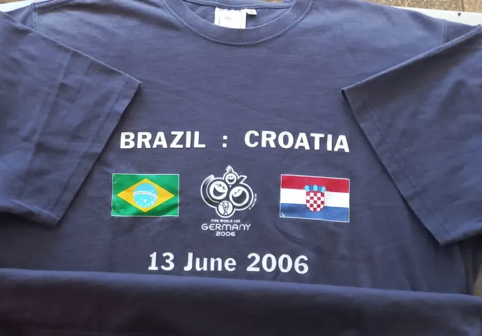 Camisa Brasil Comemorativa Copa 2006 Alemanha Brasil Croácia Tam G Oficial Frete Gratis