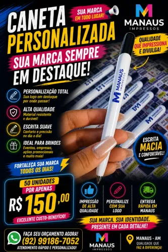 canetas personalizadas plasticas