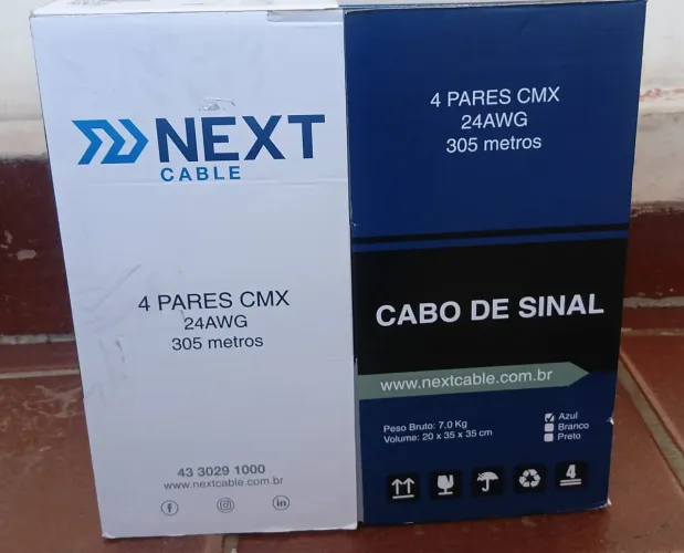 Cabo de Rede CFTV Azul 24 AWG 305m