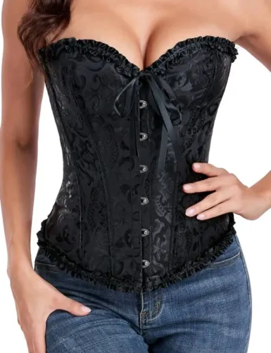 Corset preto espartilho