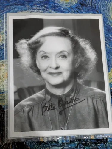 Autógrafo de Bette Davis - Foto 20x25 cm (raridade, anos 70/80)