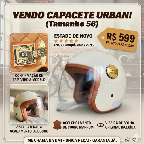 Capacete Urban Off White - Seminovo