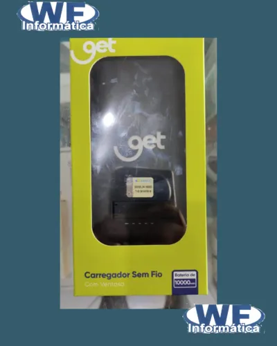 CARREGADOR PORTATIL S/FIO COM VENTOSA 10.000MAH GET