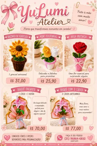 Buquês e Flores Artesanais Personalizados ? | YuLumi Atelier